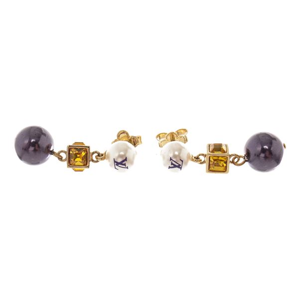 Louis Vuitton Dangle Pearl Multicolor Cry Me A River Earrings