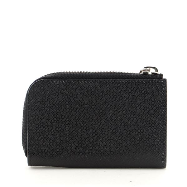 Louis Vuitton Zip Coin Purse Taiga Leather Black