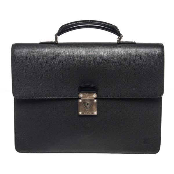 Louis Vuitton Black Leather Moskova Briefcase Bag