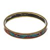 Image 4 : Hermes Multicolor Narrow Printed Enamel Bangle Bracelet
