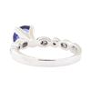 Image 3 : 1.68 ctw Sapphire and Diamond Ring - 14KT White Gold