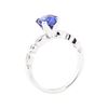 Image 4 : 1.68 ctw Sapphire and Diamond Ring - 14KT White Gold