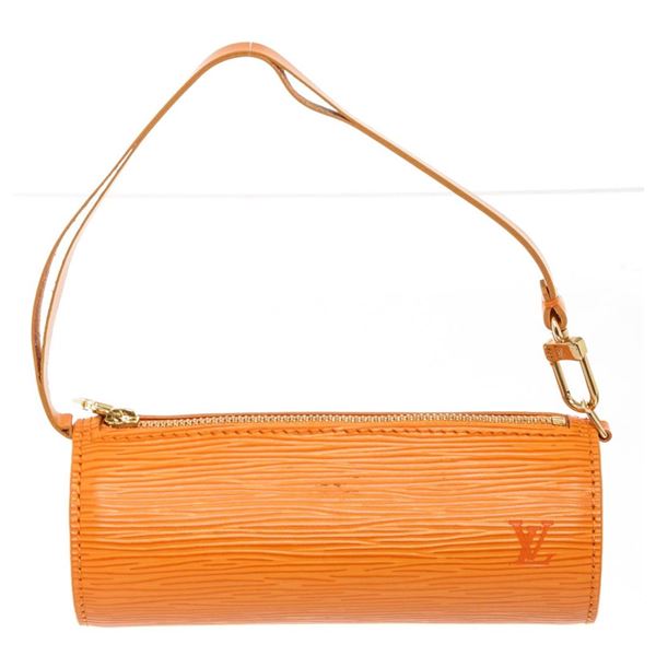 Louis Vuitton Orange Epi Leather Mini Papillon Pochette Bag