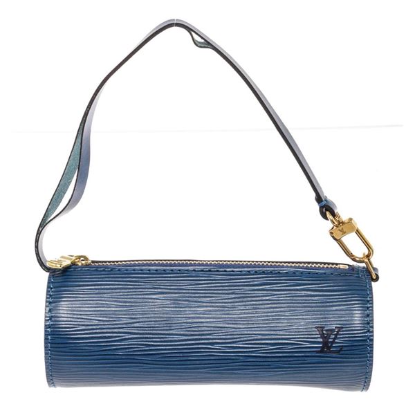 Louis Vuitton Blue Epi Leather Mini Papillon Pochette Bag