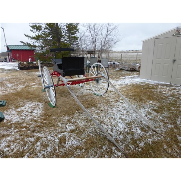 Light Piano Box Buggy, Wheels Fair (Wheels Undecorated and need Painting- Paint Included)