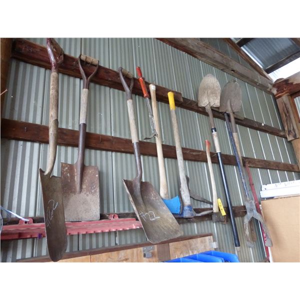 Qty of Axes, Hand Auger and Shovels