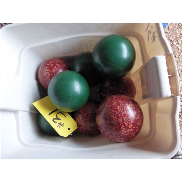 A Bocce Ball Set