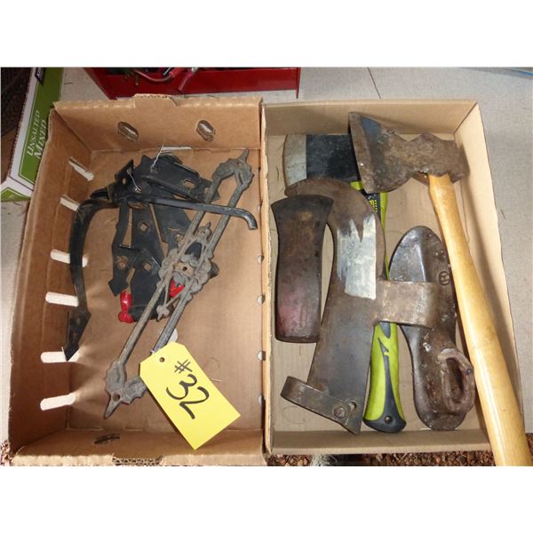 Wrought Iron Latch Set and Axes