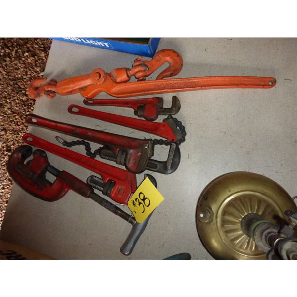 Adjustable Crescent Wrench, Pipe Wrenches, Pipe Cutter and Boomer