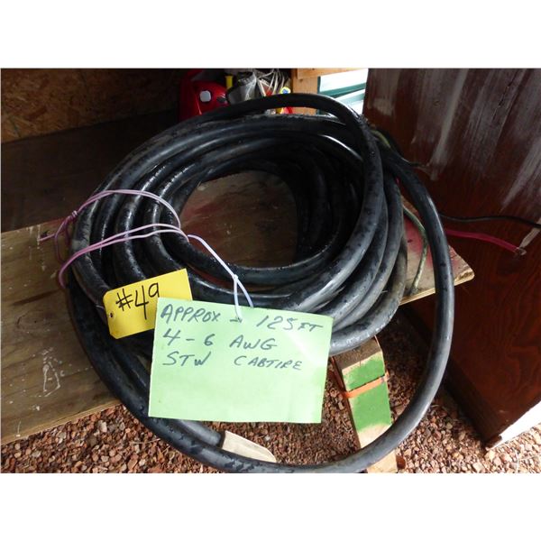 Electrical Cable- 4 Conductor #6 AWG STW, Approx. 125'