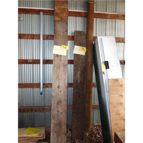 2 Fir Ramps and 1 Piece od Ironwood, Approx. 7'