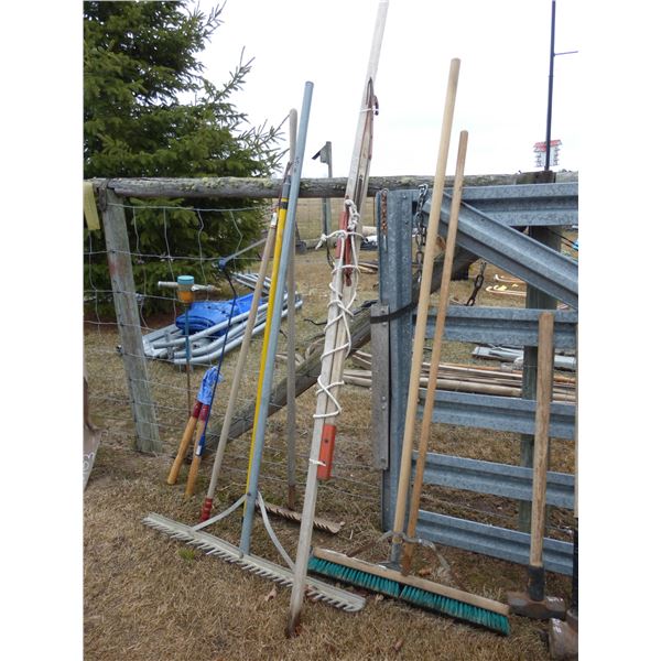 Garden tools, Rakes, Grass Whip, Deep Root Waterer, Landscape Rake, Telescoping Pole, Pruning Pole B