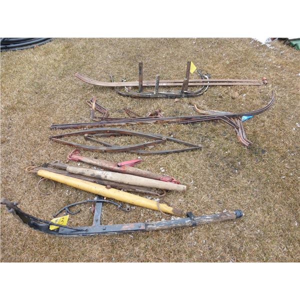Shaft Hardware, Neck Yokes, Buggy Springs, 2 Steel Sleigh Runner and Hardware