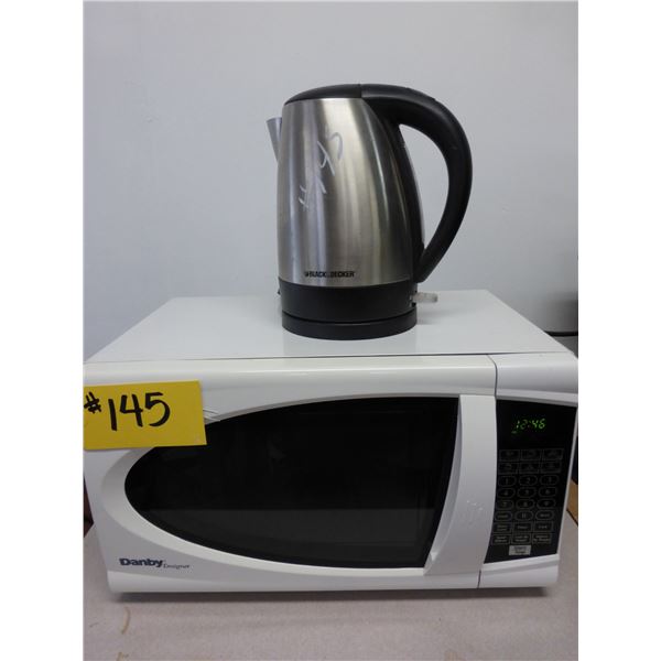 Danby Microwave and Black and Decker Tea Kettle