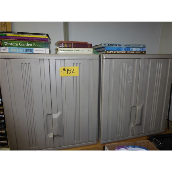 2- Cabinets, Garden Books, Barn Books, Draft Horse Primer and Carriage Building