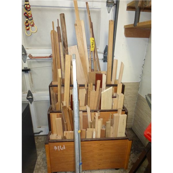 Hardwood, Storage Carousel on Wheels