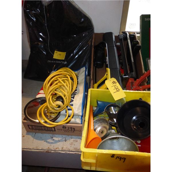 Automotive Fender Protector, Convex Mirror, Trouble Light, Various Funnels and Hyundai Floor Mats