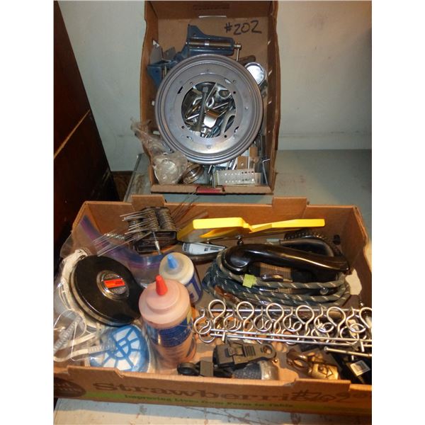 Push Stick, 100 ft Measuring Tape, Steam Iron, Misc. Bracket and Hardware