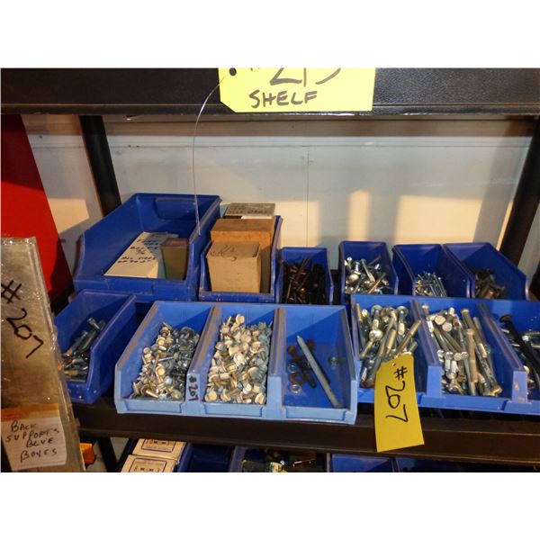 Variety of Carriage Bolts, Machine Bolts, Wood Screws with Wall Mounts, Support Bars etc.