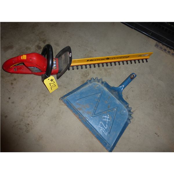 Homelite Hedge Clipper and Metal Dustpan