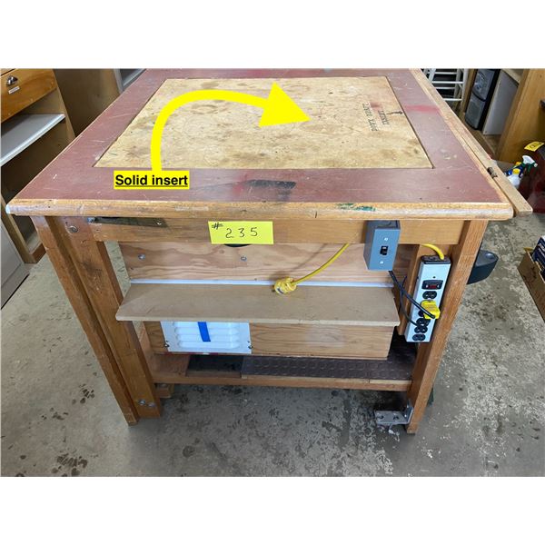 Downdraft Project Table with Squirrel Cage 2 Speed Fan, Tilt Top, Sanding Insert for Table Top, Powe