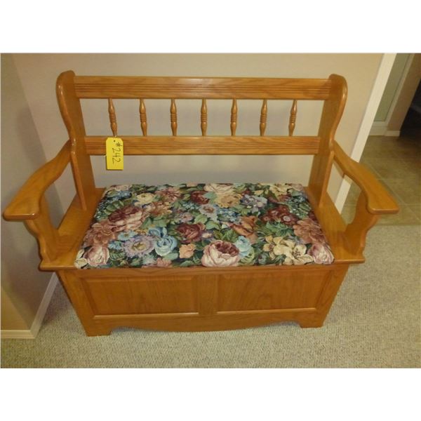 Maple Bench with Storage, 42" Long