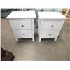 Image 1 : 2 White End Tables