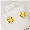 Image 2 : 10K Yellow Gold Fancy Yellow Sapphire(1.2ct) Earrings (~Size )(Ring is resizable for $40) (~length i