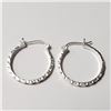 Image 1 : Silver Hoop Earrings (~Size )(Ring is resizable for $40) (~length inches), Suggested Retail Value $2