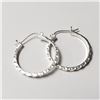 Image 2 : Silver Hoop Earrings (~Size )(Ring is resizable for $40) (~length inches), Suggested Retail Value $2