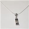 Image 2 : Silver Cz 19" Necklace (~Size )(Ring is resizable for $40) (~length inches), Suggested Retail Value 
