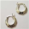 Image 2 : Silver Hoop Earrings (~Size ) (~length inches), Suggested Retail Value $120