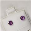 Image 2 : 10K Yellow Gold Amethyst(0.5ct) Earrings (~Size ) (~length inches), Made in Canada, Suggested Retail