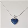 Image 2 : Silver Blue Crystal 19" Necklace (~Size ) (~length inches), Suggested Retail Value $140