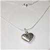 Image 2 : Silver Heart 19" Necklace (~Size )(~length inches), Suggested Retail Value $160