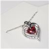 Image 2 : Silver Garnet 19" Necklace (~Size ) (~length inches), Suggested Retail Value $160