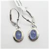 Image 1 : Silver Tanzanite Earrings (~Size )( (~length inches), Suggested Retail Value $240