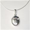 Image 1 : Silver Locket 19" Necklace (~Size )( (~length inches), Suggested Retail Value $160