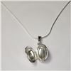 Image 2 : Silver Locket 19" Necklace (~Size )( (~length inches), Suggested Retail Value $160