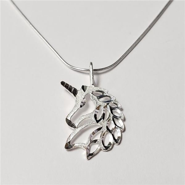 Silver 19" Necklace (~Size )() (~length inches), Suggested Retail Value $140