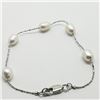 Image 2 : Silver Pearl 7" Bracelet (~Size )(Ring is resizable for $40) (~length inches), Suggested Retail Valu