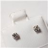 Image 2 : 14K White Gold Diamond(0.19ct) Earrings (~Size )(Ring is resizable for $40) (~length inches) (~weigh