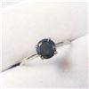 Image 2 : 10K White Gold Black Diamond(0.87ct) Ring (~Size 6.5)(Ring is resizable for $40) (~length inches) (~