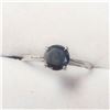 Image 3 : 10K White Gold Black Diamond(0.87ct) Ring (~Size 6.5)(Ring is resizable for $40) (~length inches) (~