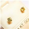 Image 2 : 14K Yellow Gold Yellow Sapphire Earrings (~Size )(Ring is resizable for $40) (~length inches), Made 