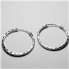 Image 1 : Silver Hoop Earrings (~Size )(Ring is resizable for $40) (~length inches), Suggested Retail Value $1