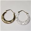 Image 2 : 10K Yellow Gold Cz 1G Earrings (~Size )(Ring is resizable for $40) (~length inches), Suggested Retai