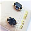 Image 2 : 10K Yellow Gold Sapphire(2.2ct) Earrings (~Size )(Ring is resizable for $40) (~length inches), Made 