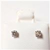 Image 1 : 14K White Gold Diamond(0.19ct) Earrings (~Size )(Ring is resizable for $40) (~length inches) (~weigh