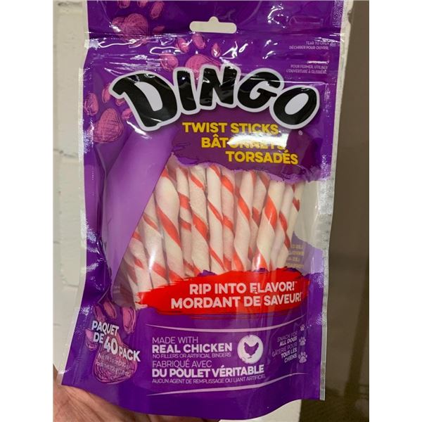 Dingo Twist Sticks Real chicken Dog Snacks - 40ct